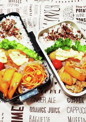 男子高校生白身フライ弁当-レシピのメイン写真