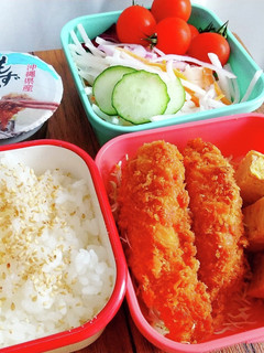 手抜き&時短の自分弁当☆ササミ揚げ弁当-レシピのメイン写真