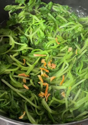 彩りの乾燥野菜《つまみ菜塩煮浸し》-レシピのメイン写真