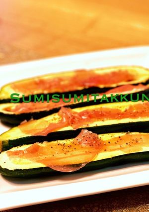 簡単♪ズッキーニのマリネ生ハム乗せ-レシピのメイン写真
