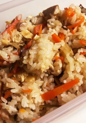 夕飯の残り焼きホッケの炊き込みご飯-レシピのメイン写真