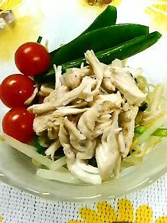 レンジで簡単☆しっとり蒸し鶏(サラダ)-レシピのメイン写真