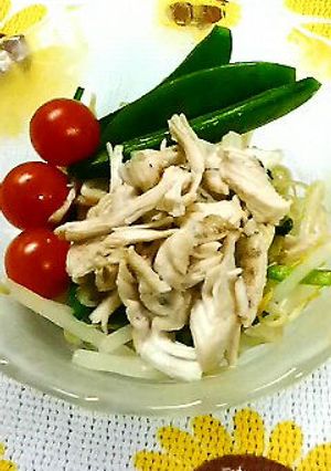 レンジで簡単☆しっとり蒸し鶏（サラダ）-レシピのメイン写真