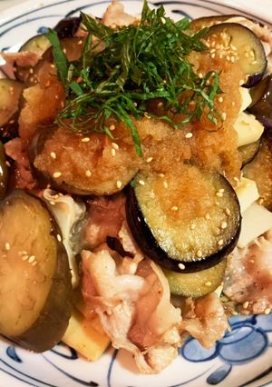 茄子と豚バラのおろしポン酢炒め-レシピのメイン写真