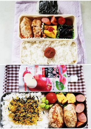 つくねバーグ弁当(6.24)-レシピのメイン写真