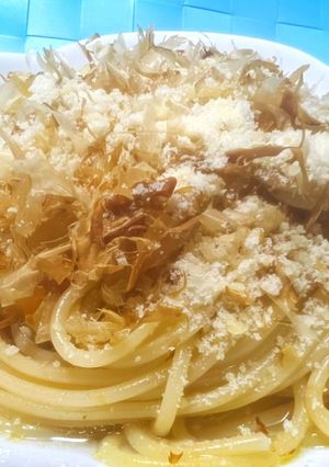 うま！！鰹節とパルメザンチーズのパスタ-レシピのメイン写真