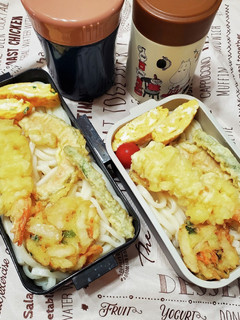 男子高校生冷やし天ぷらうどん弁当-レシピのメイン写真