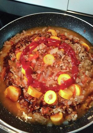 夏野菜ズッキーニでキーマカレー！-レシピのメイン写真