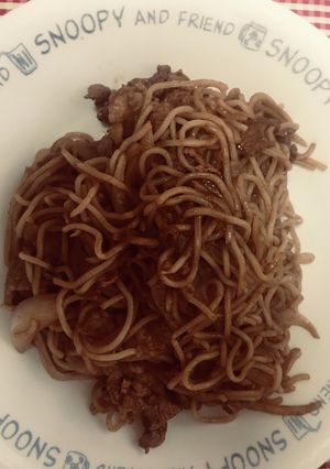 ラム肉で焼きそば-レシピのメイン写真