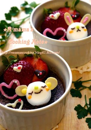 恋するウサくまチョコプリン♪-レシピのメイン写真
