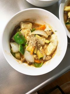 レンジ肉無豆腐中華風あんかけ炒味野菜炒め-レシピのメイン写真