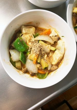 レンジ肉無豆腐中華風あんかけ炒味野菜炒め-レシピのメイン写真