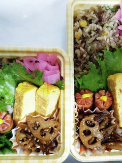 【夫婦弁当231】ペッパーライスと金平-レシピのメイン写真