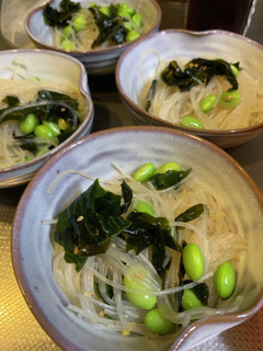 春雨と枝豆とわかめのナムル味サラダ-レシピのメイン写真