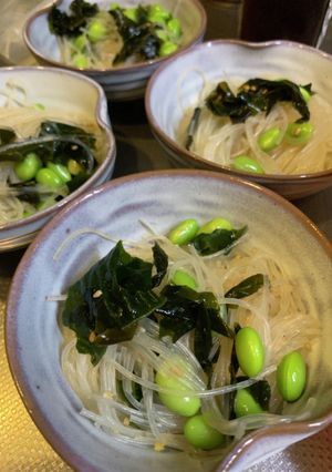 春雨と枝豆とわかめのナムル味サラダ-レシピのメイン写真