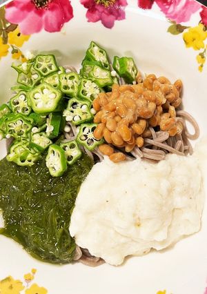 夏にいい！ねばトロそば！-レシピのメイン写真