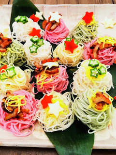 七夕に♡星いっぱいのそうめん-レシピのメイン写真