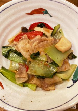青梗菜と豚肉のオイスターソース炒め-レシピのメイン写真