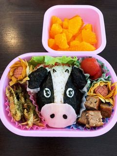 牛キャラ弁☆幼稚園用☆2歳-レシピのメイン写真