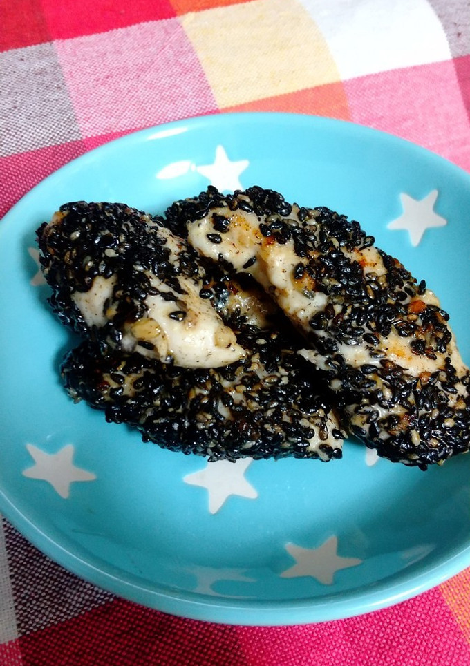 ささみのマヨ味噌黒ゴマ焼き-レシピのメイン写真