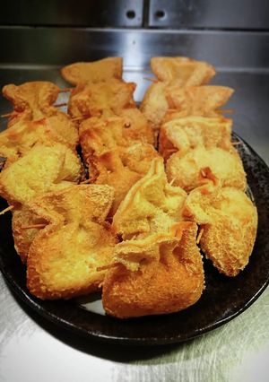 納豆卵の巾着揚げ〜❨(@≧↺≦@)❩wノ-レシピのメイン写真