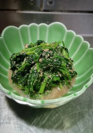 ホウレン草の胡麻和え❨(@≧↺≦@)❩ノ-レシピのメイン写真