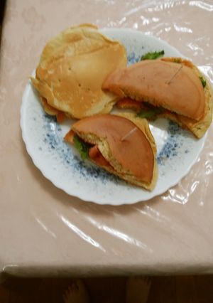 ホットケーキでホットドッグのレシピ-レシピのメイン写真