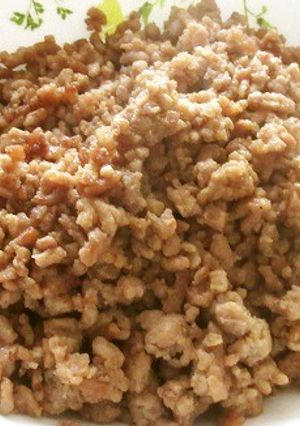 ひたすらかきまぜて、ひき肉の甘辛煮-レシピのメイン写真