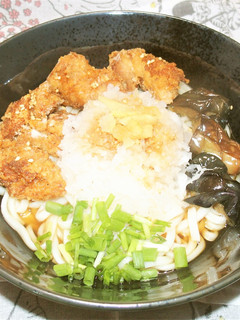 鬼おろし鶏からぶっかけうどん-レシピのメイン写真