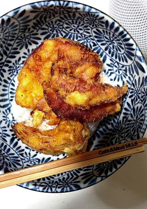 簡単！ハムカツ丼♪玉ねぎのカツも〜-レシピのメイン写真