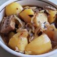 じゃがいもとサバ味噌缶の煮物