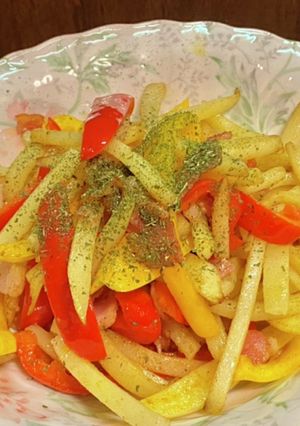 ジャガイモとパプリカのカレー炒め-レシピのメイン写真
