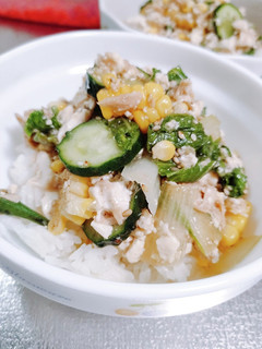 ポン酢で!豆腐と野菜の冷やしツナ丼-レシピのメイン写真