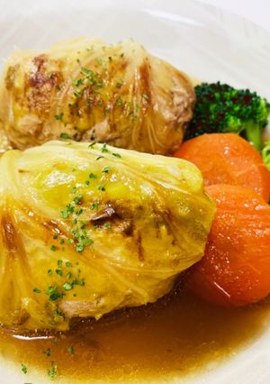大満足!コンソメ味のロールキャベツ-レシピのメイン写真