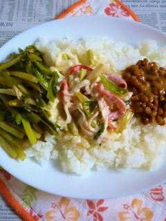 納豆&九条ネギ・カニカマのカフェ丼-レシピのメイン写真