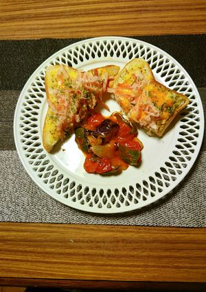 ヨウサマの減塩カニカマトースト-レシピのメイン写真
