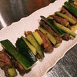 牛小間切れ肉で肉巻き野菜