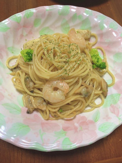 アヒージョの残りで手抜きオイルパスタ-レシピのメイン写真