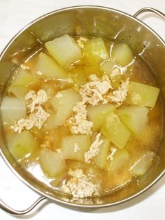 冬瓜と鶏ひき肉の煮物♪簡単むくみ漢方薬膳-レシピのメイン写真