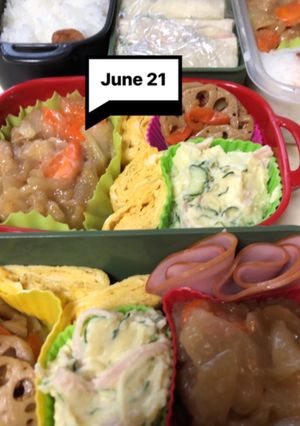 ヤツと私の弁当たまに娘 6/21-レシピのメイン写真