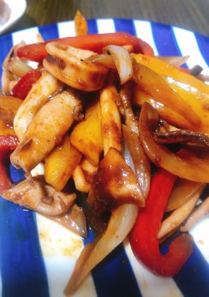 なすといえばコレ！イカと夏野菜の甘辛炒め-レシピのメイン写真