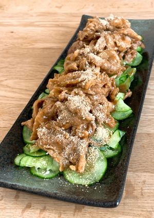 あっさり＊塩もみ胡瓜と甘辛豚炒め-レシピのメイン写真