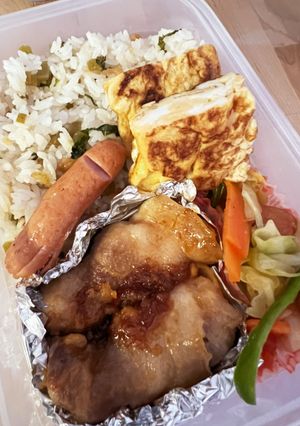 豚ロースの大葉チーズ巻きと菜っぱご飯弁当-レシピのメイン写真