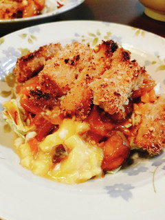 レンチン!子供もOK!豚かつ甘口カレー丼-レシピのメイン写真