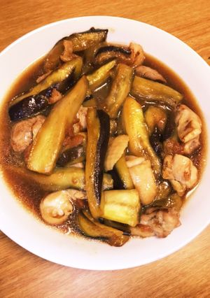 茄子と鶏モモ肉の梅干しサッパリ煮-レシピのメイン写真