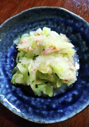 おばけきゅうりツナと酢の物やサラダで消費-レシピのメイン写真