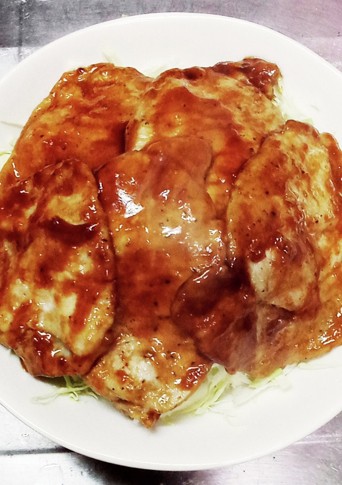 生姜焼き用の豚肉をトンテキ風に(覚書)-レシピのメイン写真