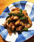 豚こまとピーマンのしょうが焼き