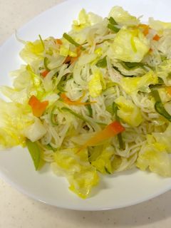 残ったそうめんでそうめんチャンプルー^^-レシピのメイン写真