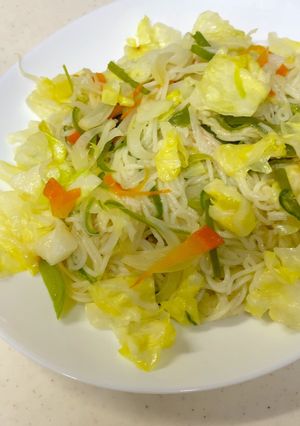 残ったそうめんでそうめんチャンプルー^^-レシピのメイン写真
